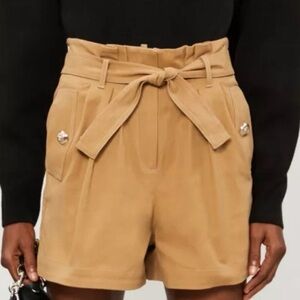 Maje Camel High-Waisted Women's Shorts